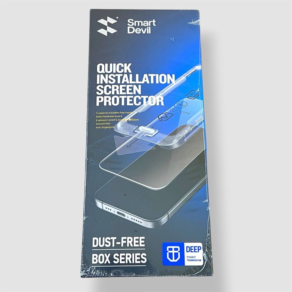 3-Pack Screen Protector iPhone 15 Plus Tempered Glass Quick & Easy Alignment Box